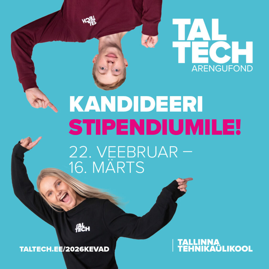 TalTech stipendiumitele kandideerimine