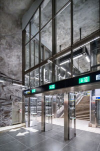 Tammer facade solutions in Hjulsta Metro Station