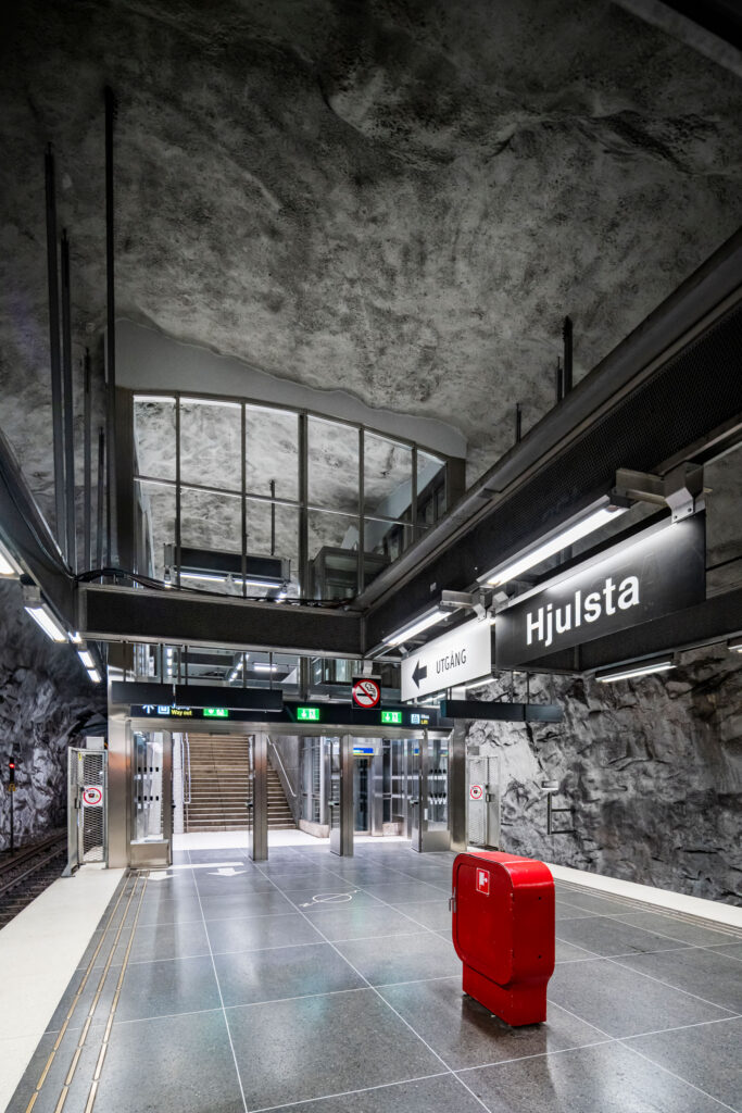 Tammer facade solutions in Hjulsta Metro Station