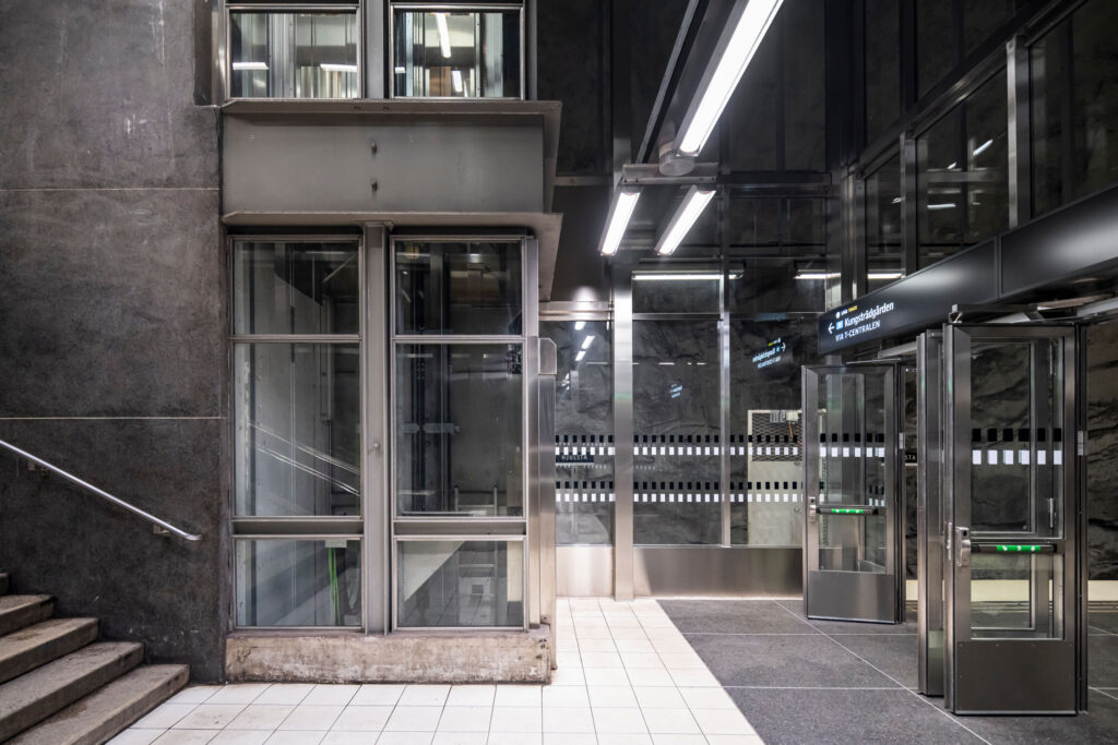 Tammer facade solutions in Hjulsta Metro Station