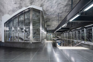 Tammer facade solutions in Hjulsta Metro Station
