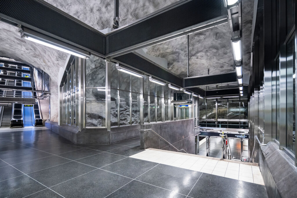 Tammer facade solutions in Hjulsta Metro Station