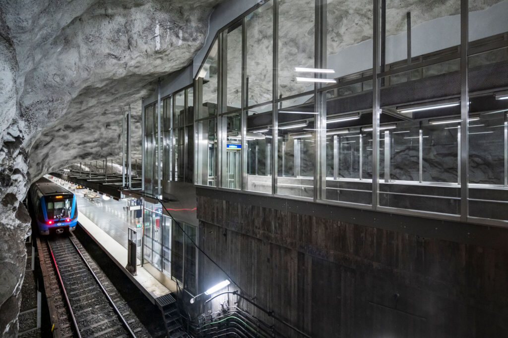 Tammer facade solutions in Hjulsta Metro Station