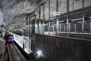 Tammer facade solutions in Hjulsta Metro Station