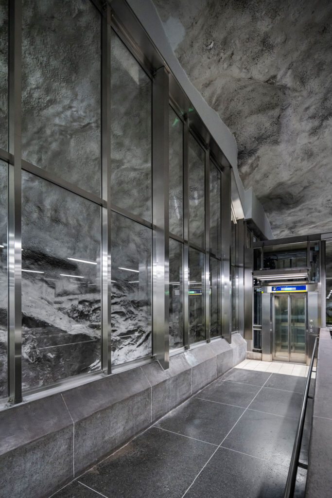 Tammer facade solutions in Hjulsta Metro Station